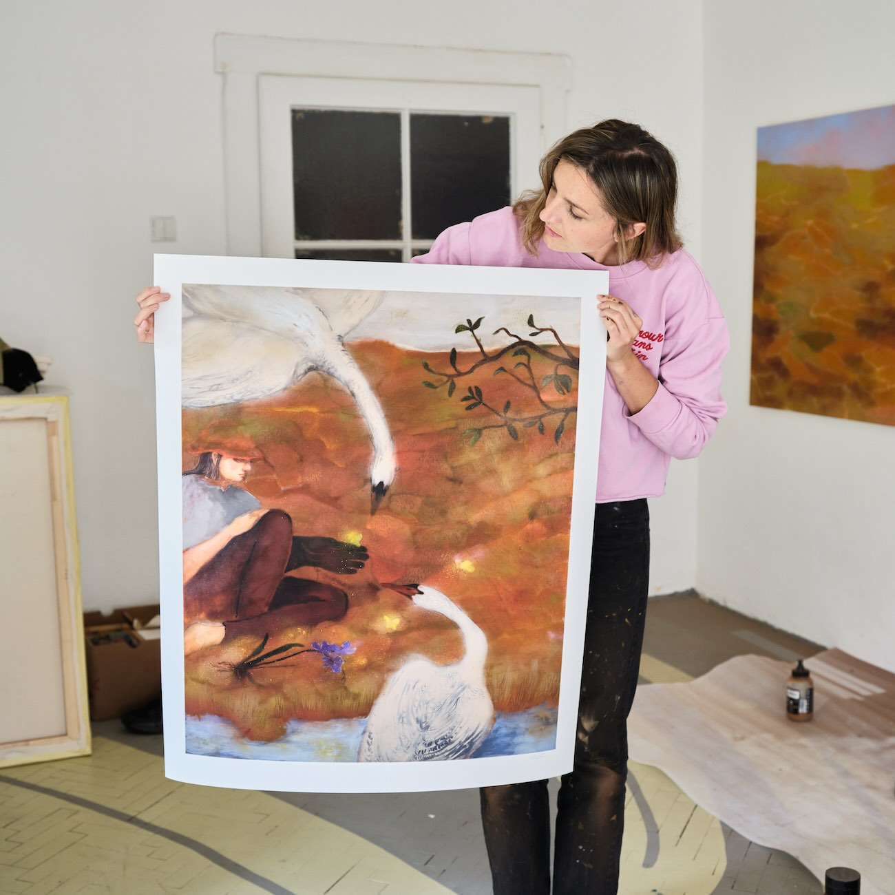 Kateřina Ondrušková | Když dítě krmí labuť