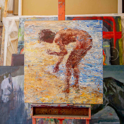 Pavel Šmíd | Akt na pláži - ORIGINÁL